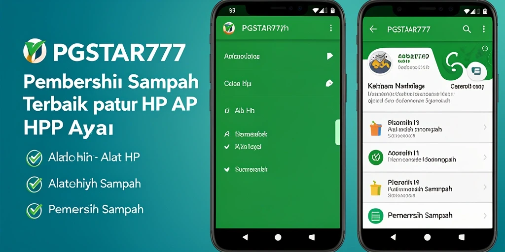 Tampilan antarmuka PGSTAR777 yang sederhana dan efisien untuk membersihkan sampah.