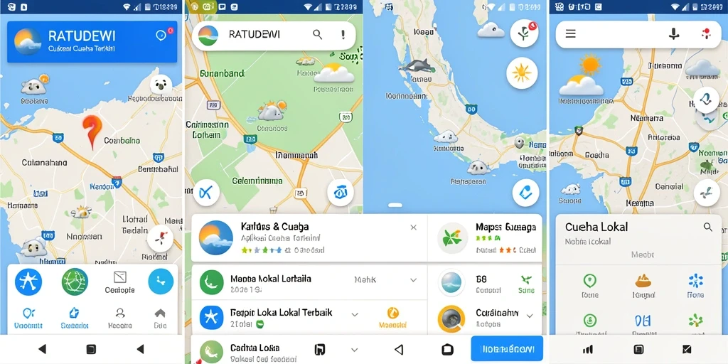 Antarmuka aplikasi RATUDEWI menampilkan informasi cuaca lokal secara jelas.