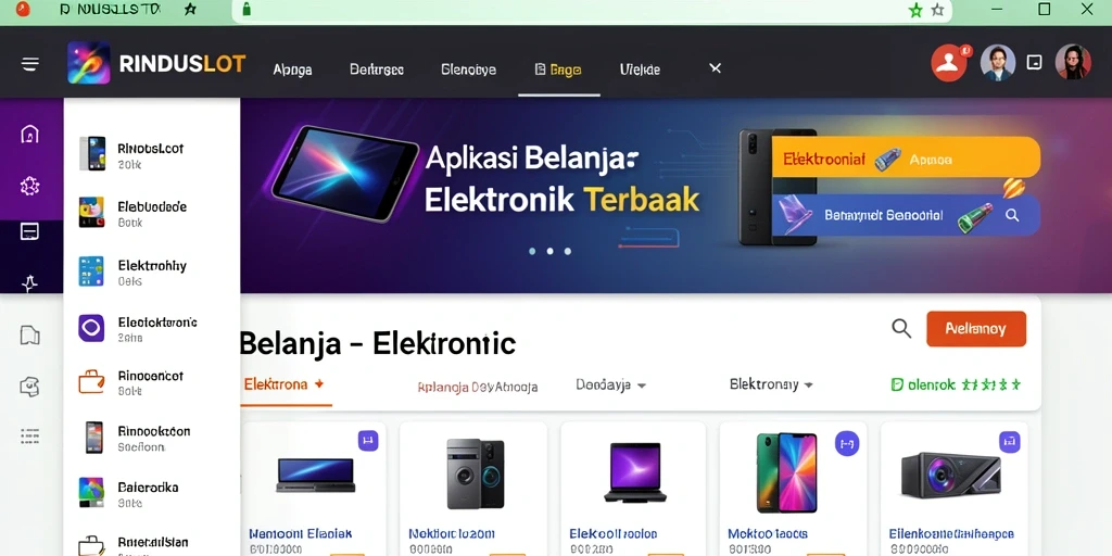 Tampilan antarmuka RINDUSLOT yang modern dan fungsional.