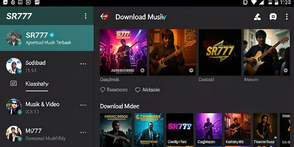 Tampilan antarmuka sederhana aplikasi Download Musik yang memudahkan pengguna.
